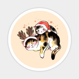 Xmas Reindeer cat Magnet